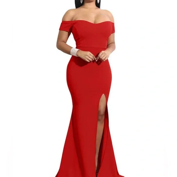 long white dresses formal White Grecian Maxi Long Formal Prom Evening Dress with Slit EN5602 main image 0